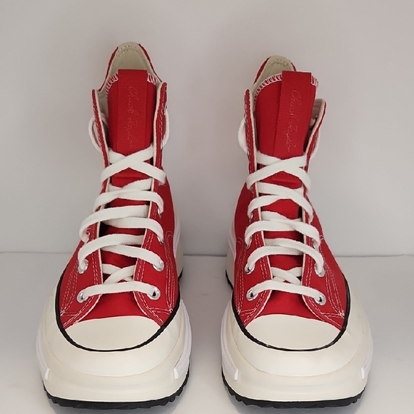 Converse Women's Bold Red High-Tops - Picture 2 of 7